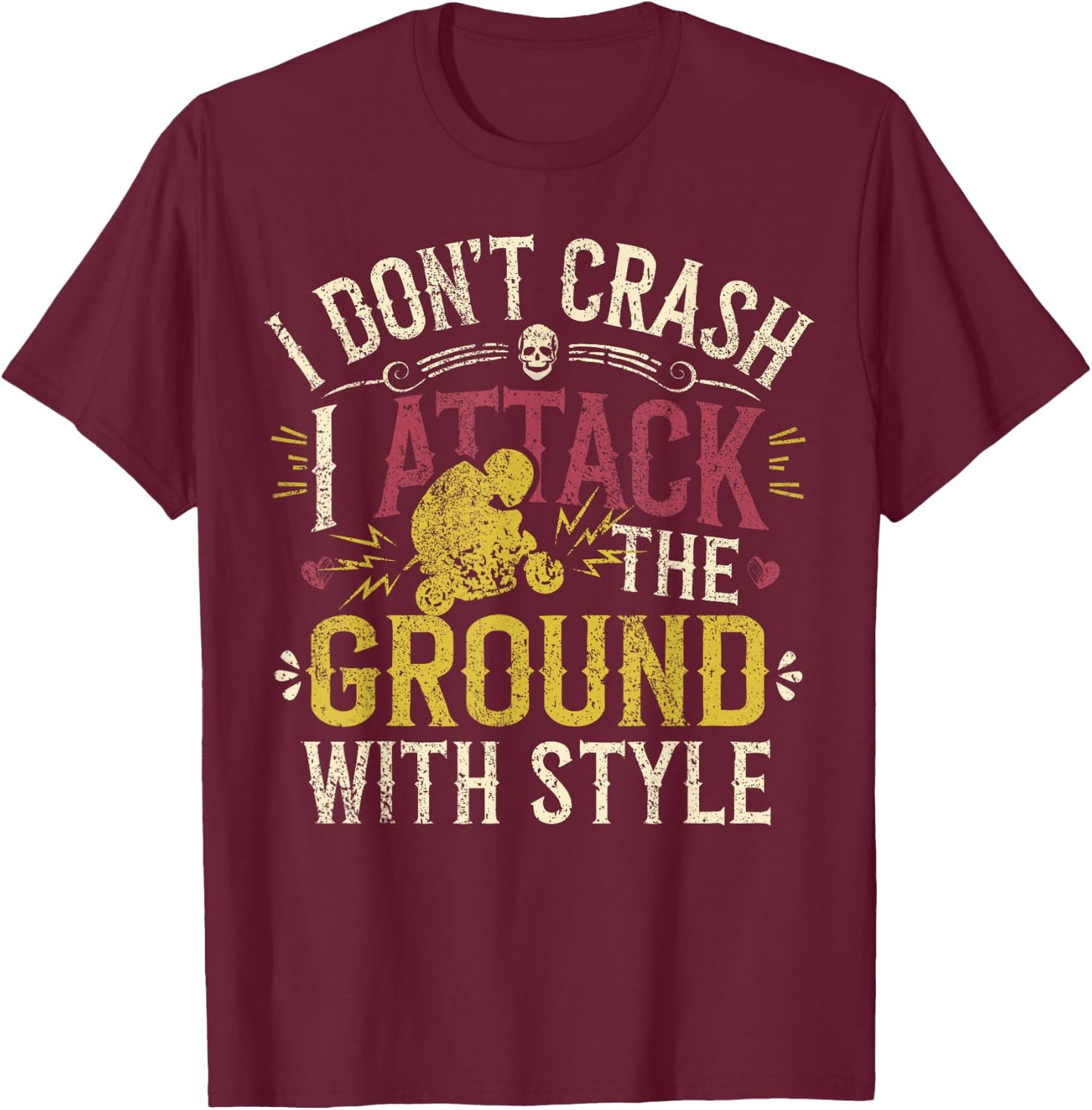 Funny Pocket Bike Rider Don't Crash Mini-Moto T-Shirt - T-Shirt | Maroon