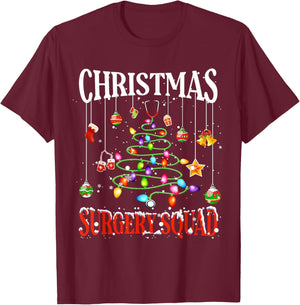 Christmas Surgery Squad Medical Surgical Nurse RN Xmas T-Shirt - T-Shirt | Maroon