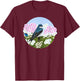 Tree Swallow Summer Flowers Birder Bird Watching Biologist Women Kids T-Shirt - T-Shirt | Maroon