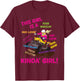 Funny ATV Quad Biking Saying - ATV Girl - Four Wheeler Girls T-Shirt - T-Shirt | Maroon