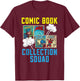Comic Collector Comic Reader Reading Comic Books T-Shirt - T-Shirt | Maroon