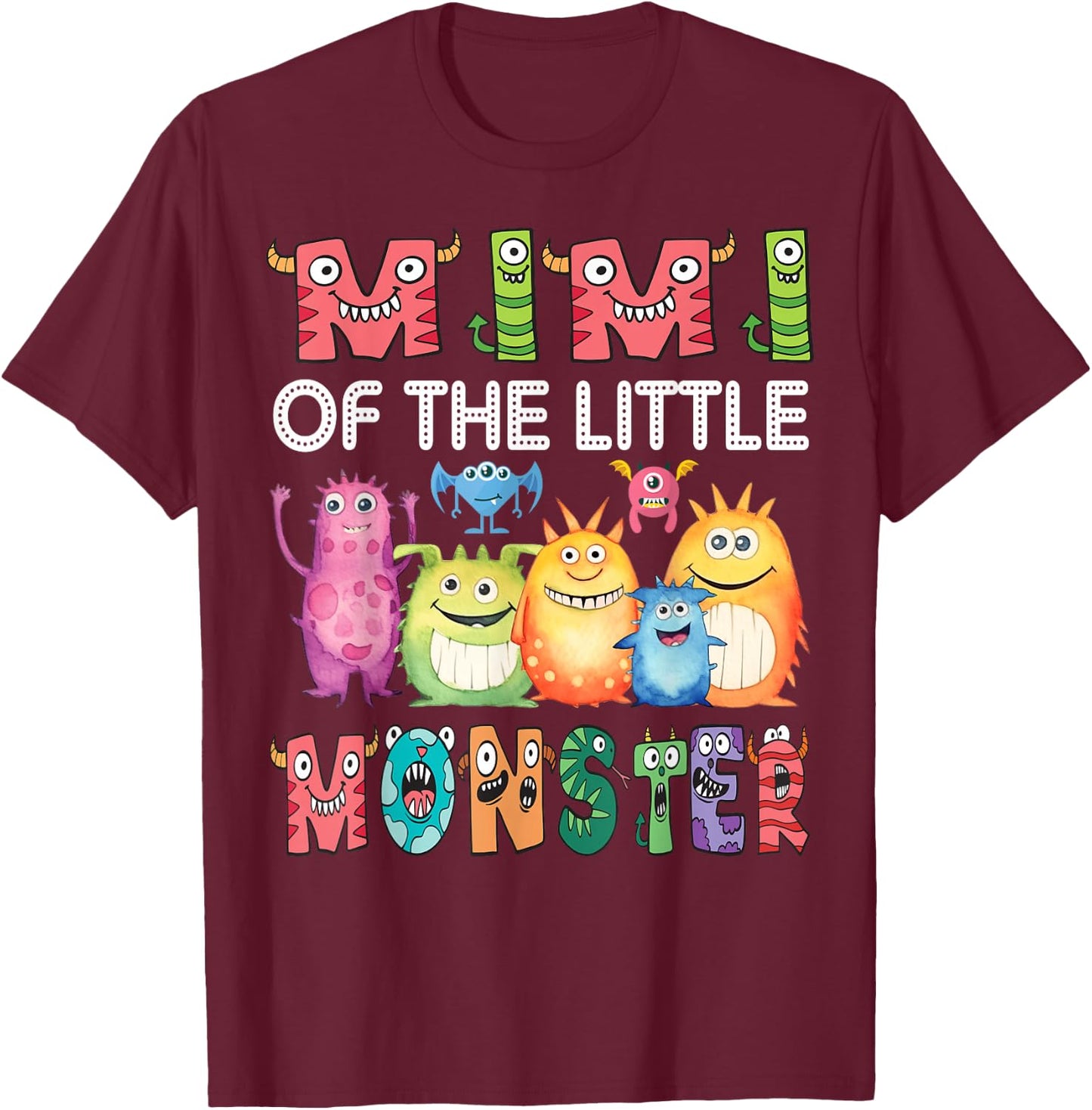 Mimi Of The Little Monster Kids 1St Birthday Party T-Shirt - T-Shirt | Maroon