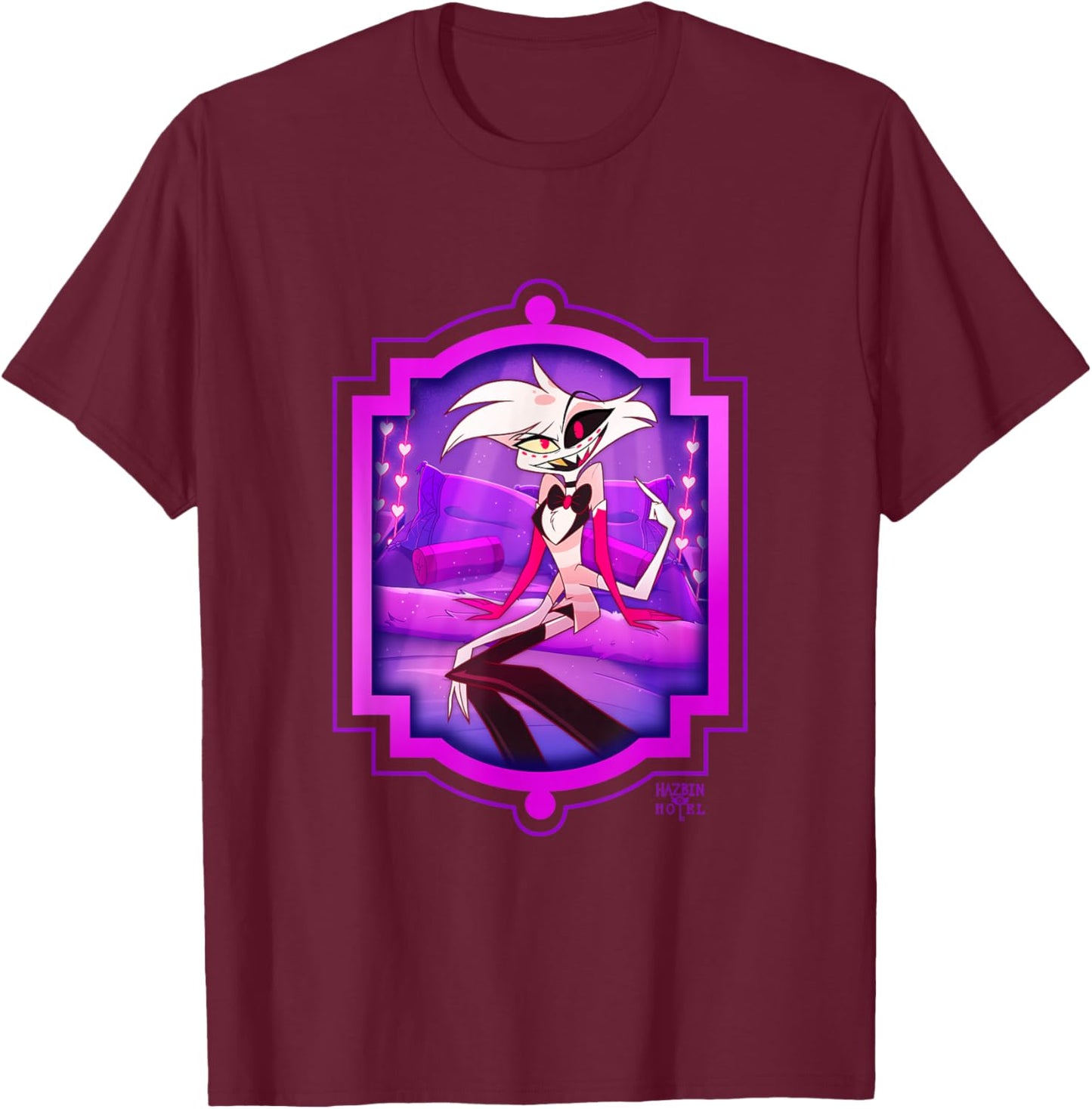 Hazbin Hotel - Angel Dust T-Shirt - T-Shirt | Maroon