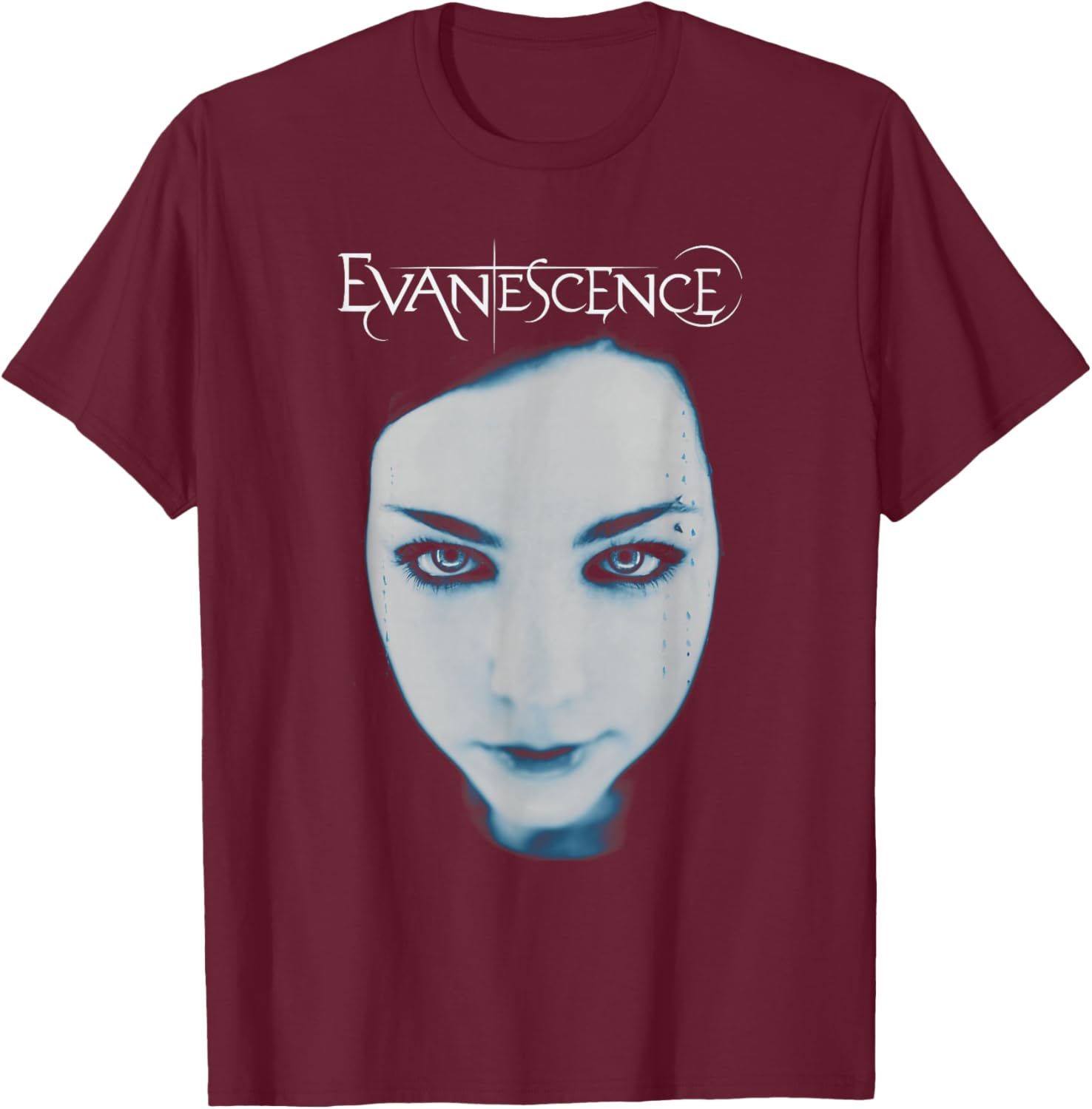 Evanescence – Fallen Black 2 T-Shirt - T-Shirt | Maroon