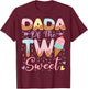Dada of The Two Sweet 2nd Birthday Girl Ice Cream T-Shirt - T-Shirt | Maroon