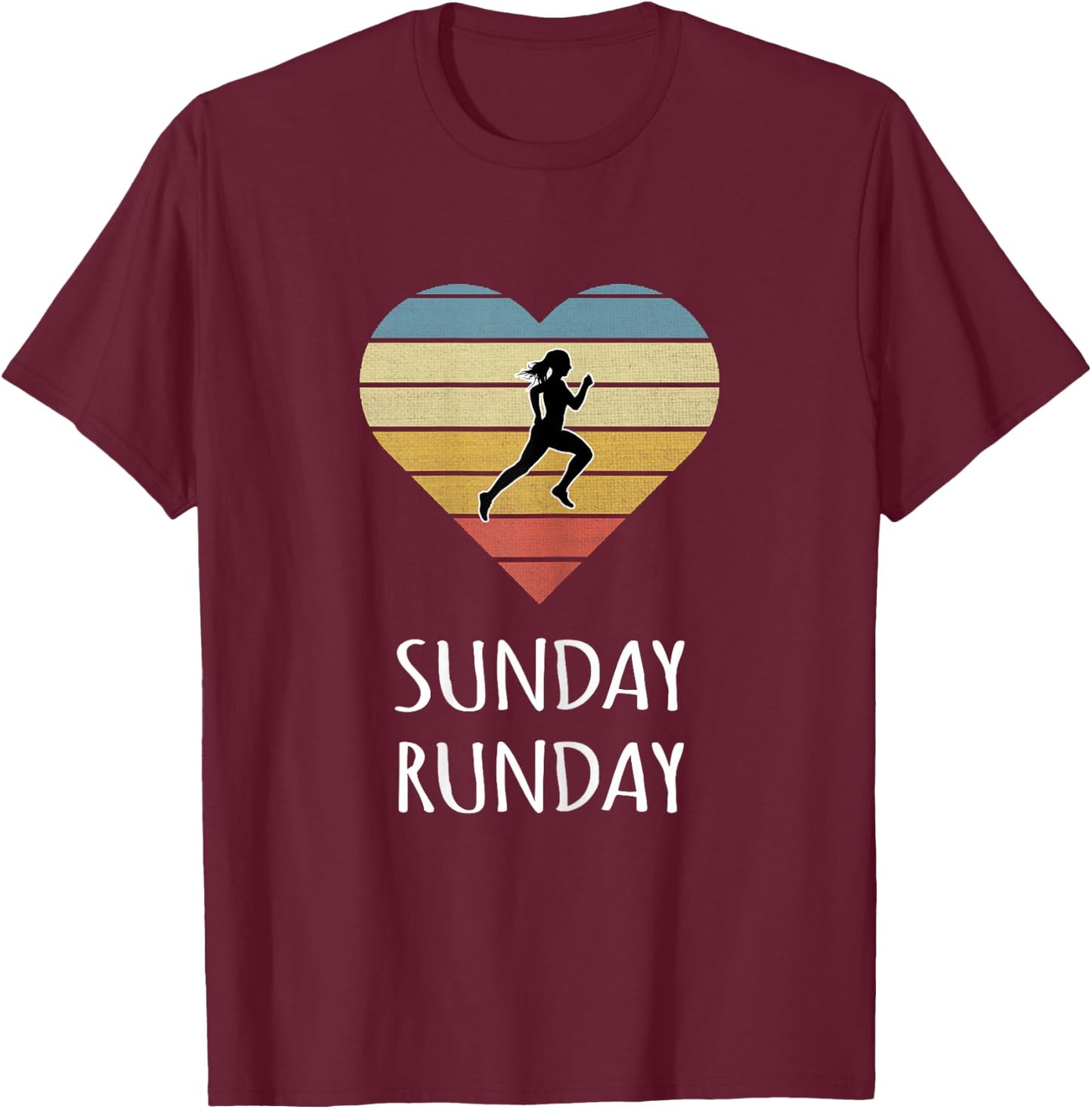 Sunday Runday Gift T-Shirt - T-Shirt | Maroon