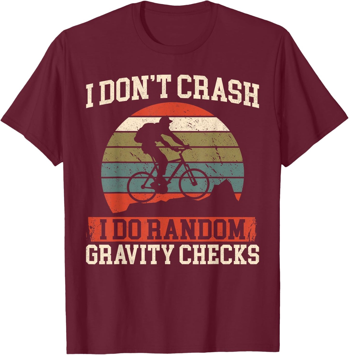Enduro MTB Mountain Bike Riding Downhill Vintage Retro I T-Shirt - T-Shirt | Maroon