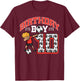 Birthday Boy 10 Soccer Dab 10th Birthday Party Football Boys T-Shirt - T-Shirt | Maroon