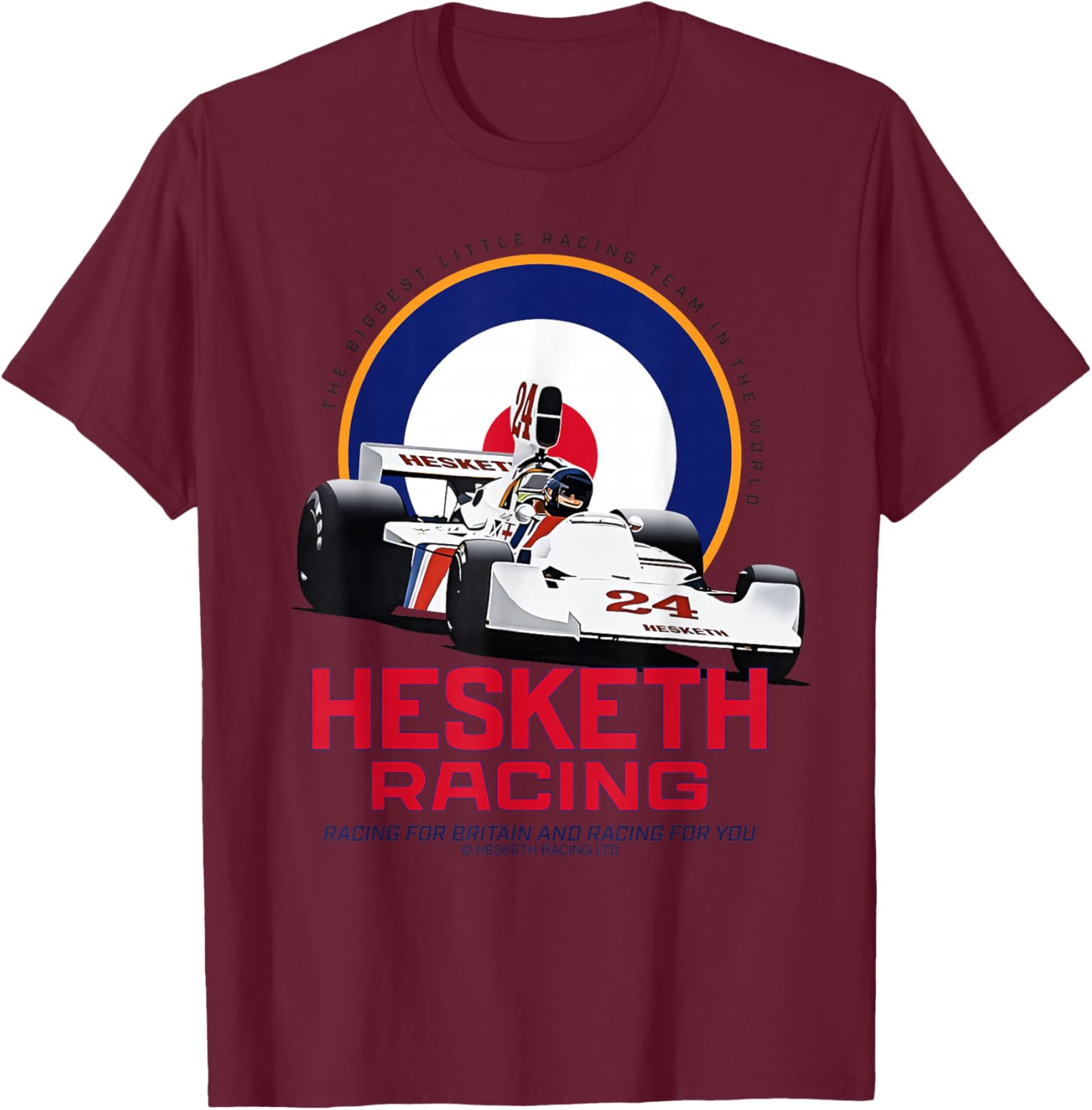 British World Champion Racing Classic Team T-Shirt - T-Shirt | Maroon