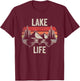 Vintage Lake life Shirt Wildlife Vacation Camper Love Lake T-Shirt - T-Shirt | Maroon