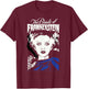 Universal Monsters The Bride Of Frankenstein Illustrated T-Shirt - T-Shirt | Maroon