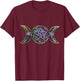 Triple Moon Symbol Goddess T-Shirt - T-Shirt | Maroon