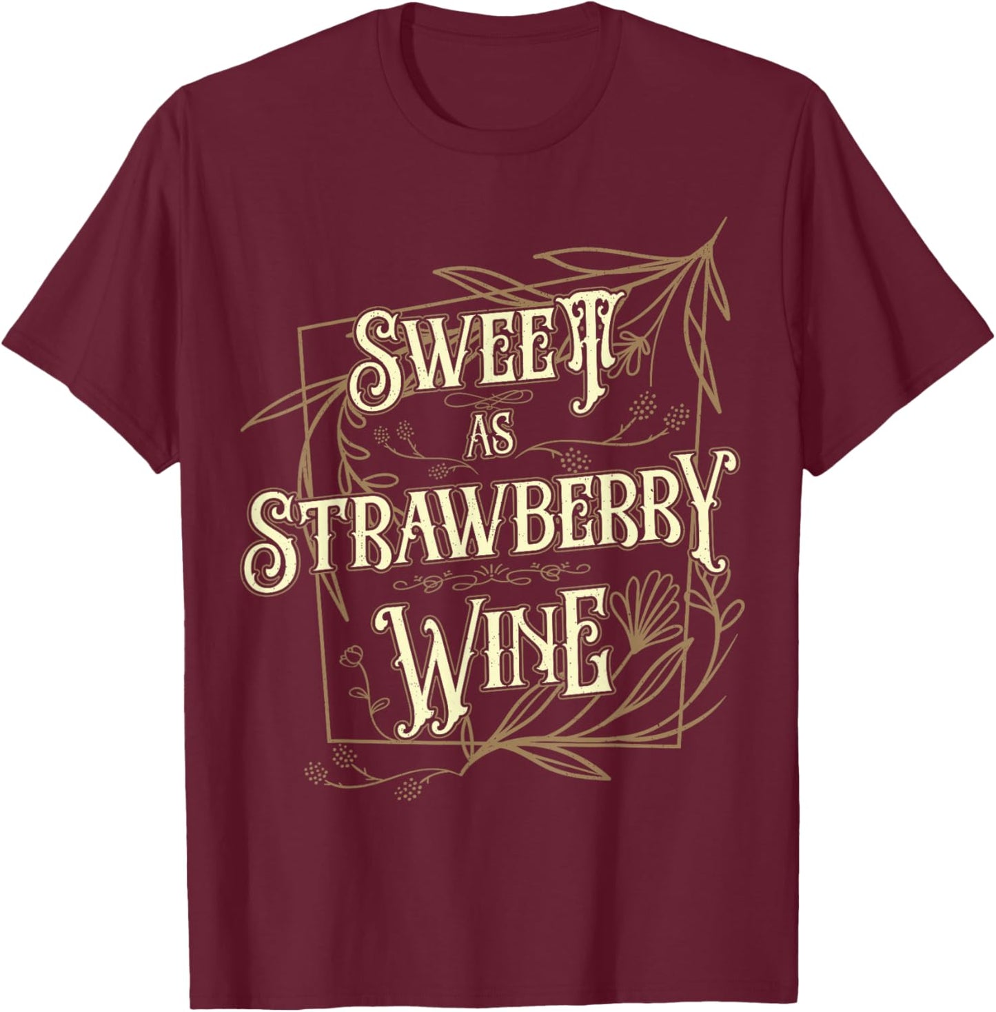 Couples Matching Vacation Outfit Sweet As Strawberry Wine T-Shirt - T-Shirt | Maroon