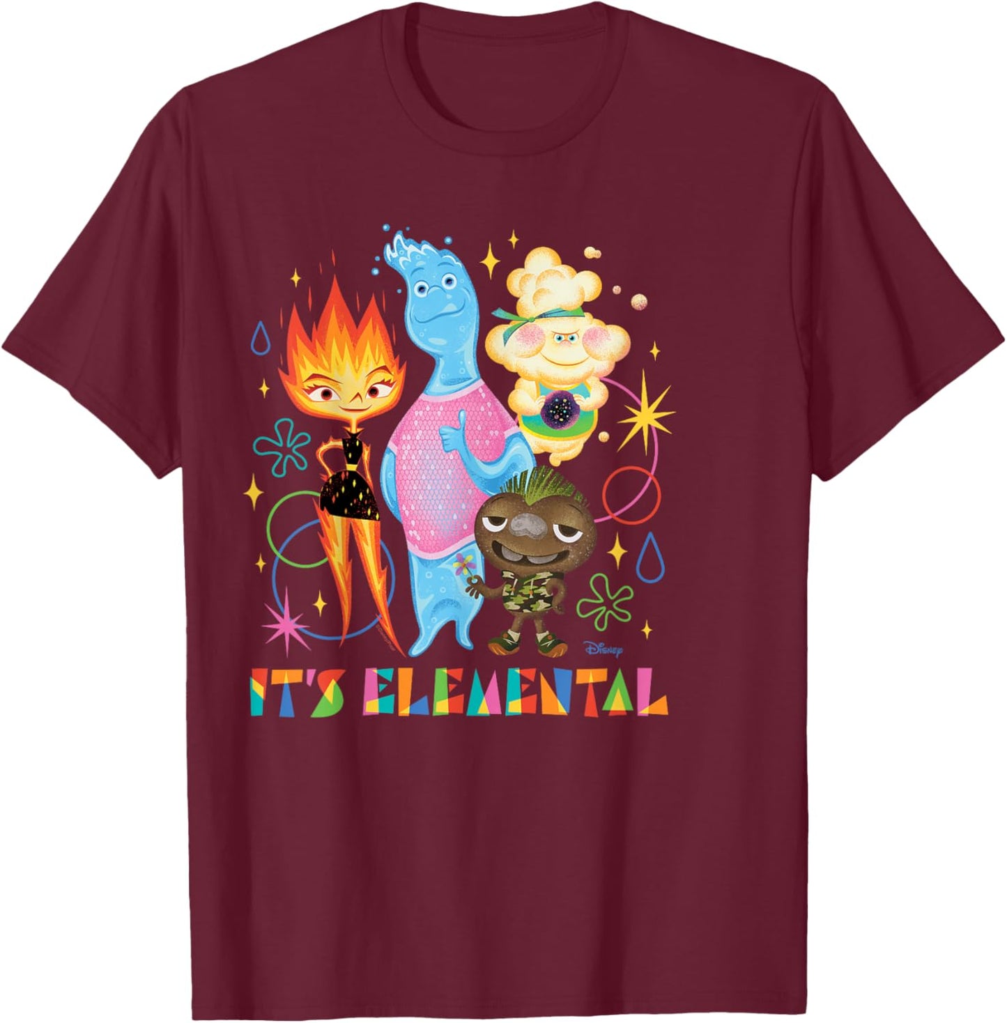 Elemental - Its Elemental T-Shirt - T-Shirt | Maroon