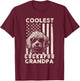 Coolest Cockapoo Grandpa Vintage American Flag Funny Dog Dad Men Women Kids T-Shirt - T-Shirt | Maroon