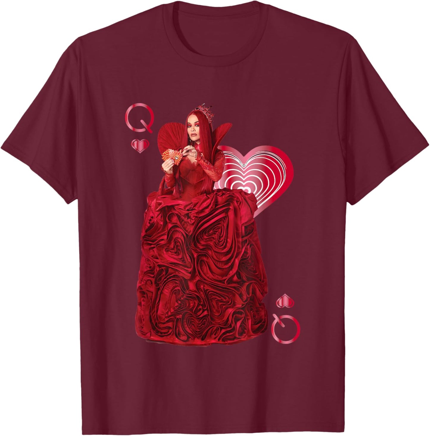 Disney Descendants: The Rise of Red Queen of Hearts Portrait T-Shirt - T-Shirt | Maroon