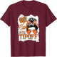 Classy Until Tip-off Funny Quote Basketball Messy Bun Sports T-Shirt - T-Shirt | Maroon