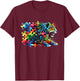 Jaguar Autism Awareness Month Autistic Colorful T-Shirt - T-Shirt | Maroon