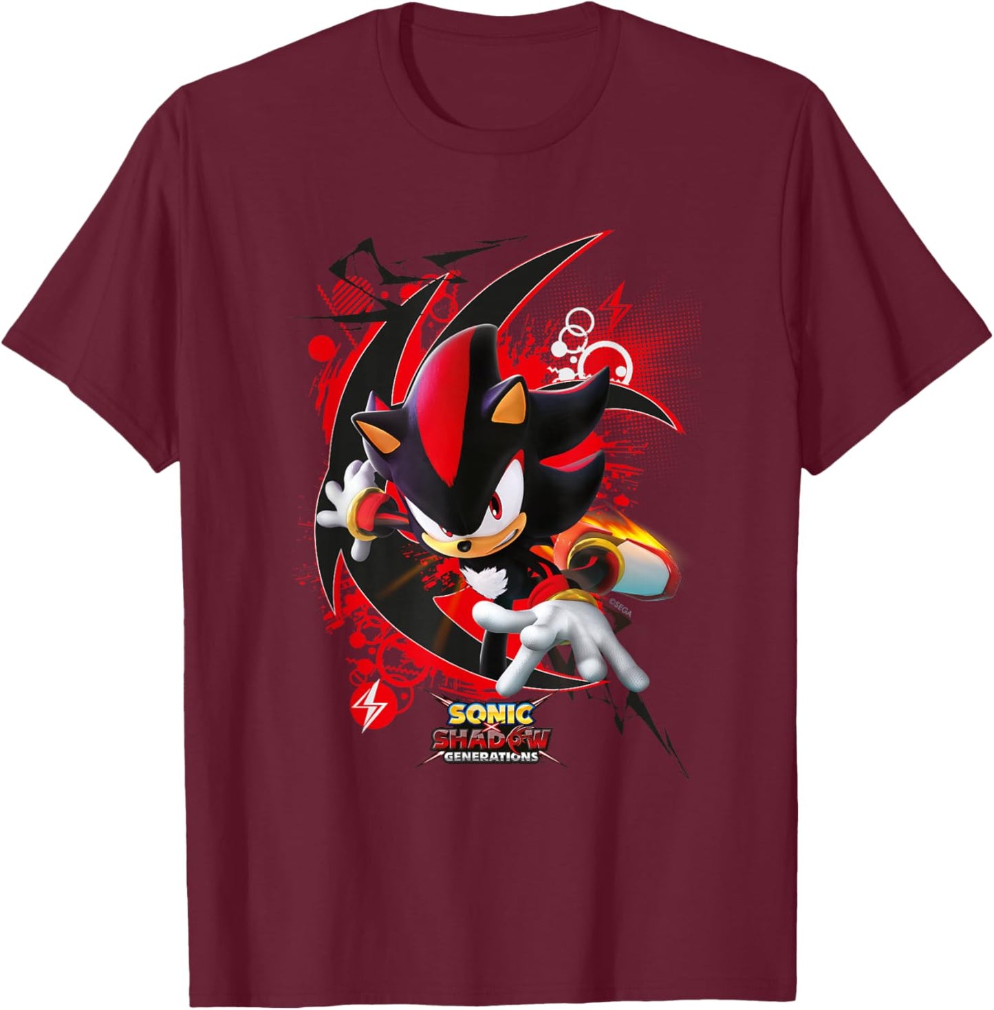 Sonic the Hedgehog, Sonic X Shadow Generations - Chaotic T-Shirt - T-Shirt | Maroon