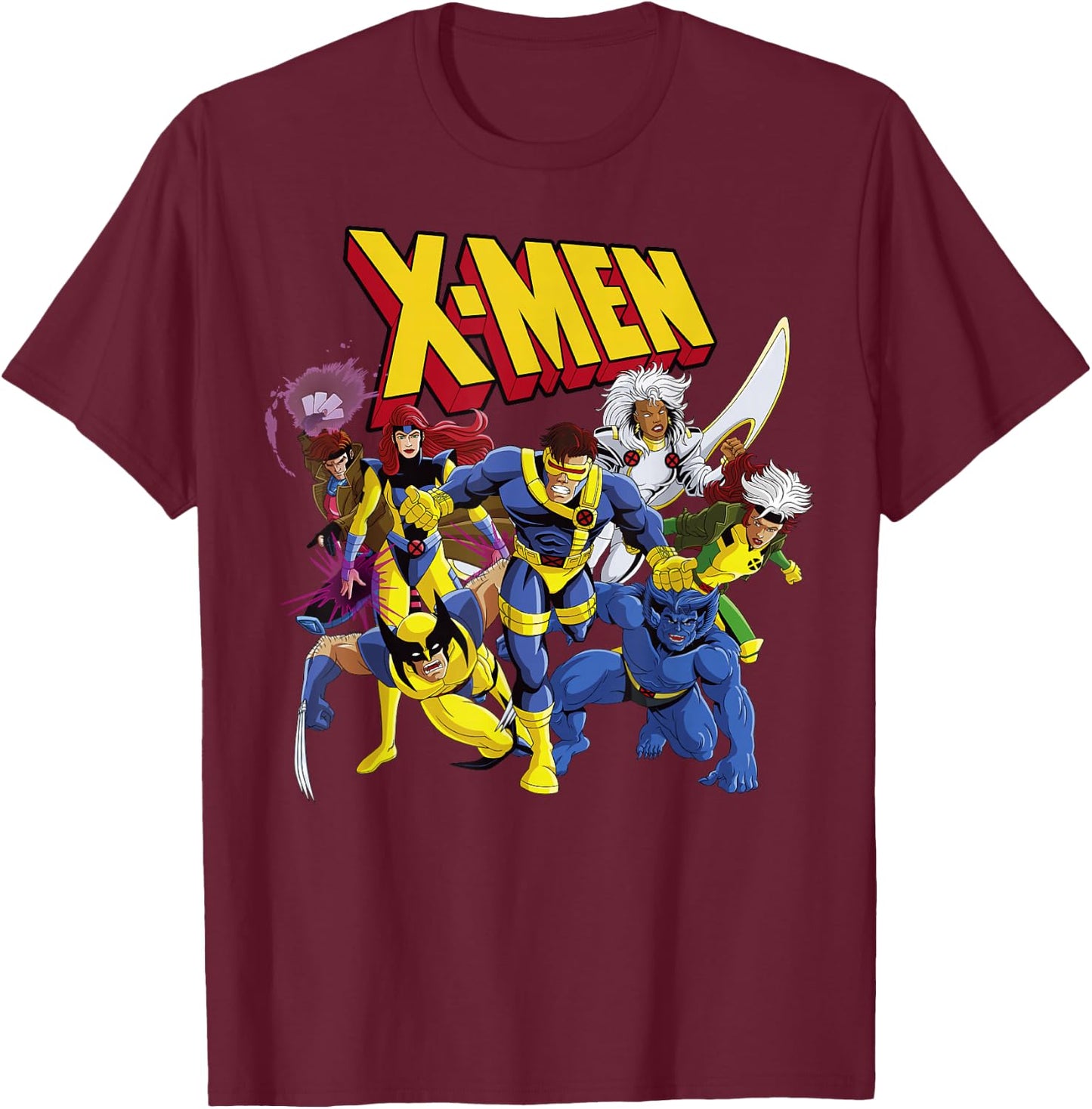 Marvel X-Men Classic Group Shot T-Shirt - T-Shirt | Maroon