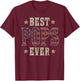 Best Pops Ever Patriotic American Flag Design Pops T-Shirt - T-Shirt | Maroon