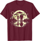 Bigfoot and Alien Moon UFO Extraterrestrial Sasquatch Gifts T-Shirt - T-Shirt | Maroon
