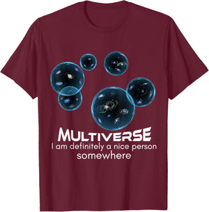 Multiverse Parallel Universe Science Fiction Time Travel T-Shirt - T-Shirt | Maroon