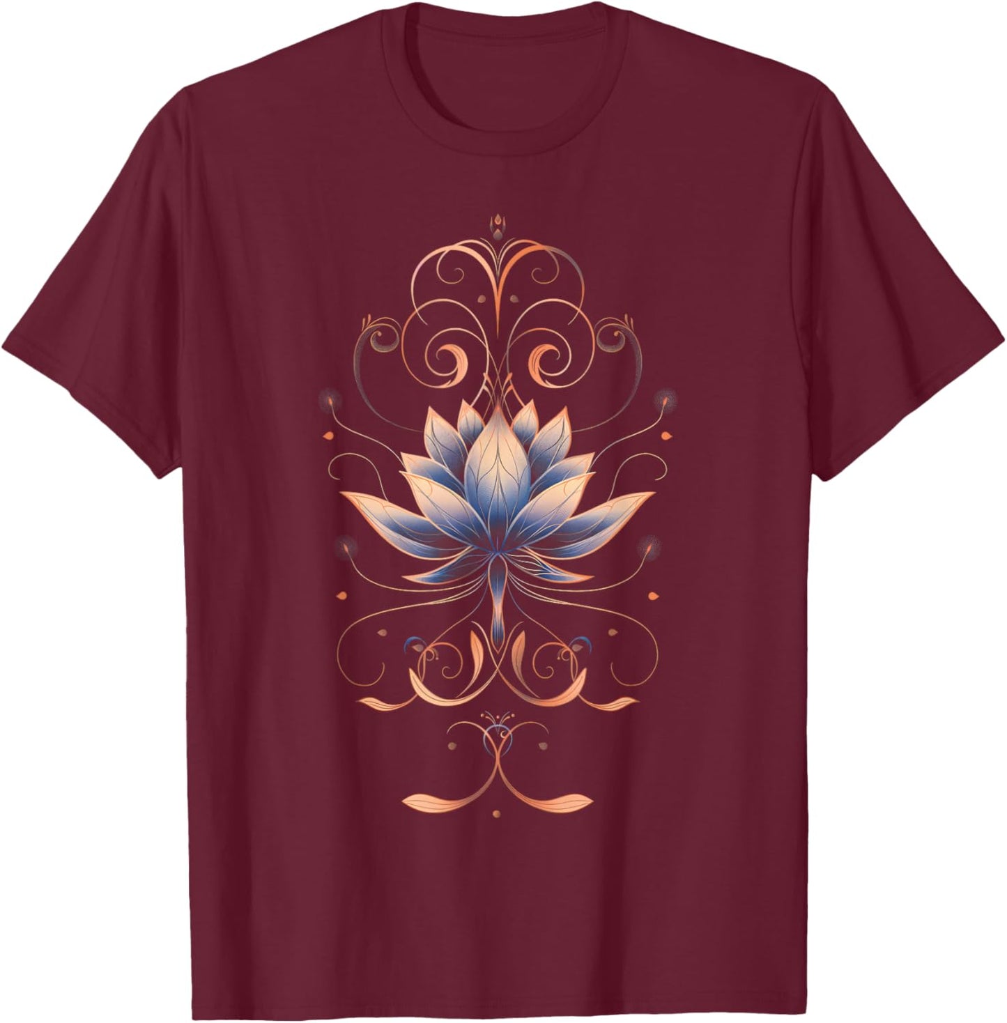 Reiki Lotus Flower New Age Meditation Yoga T-Shirt - T-Shirt | Maroon