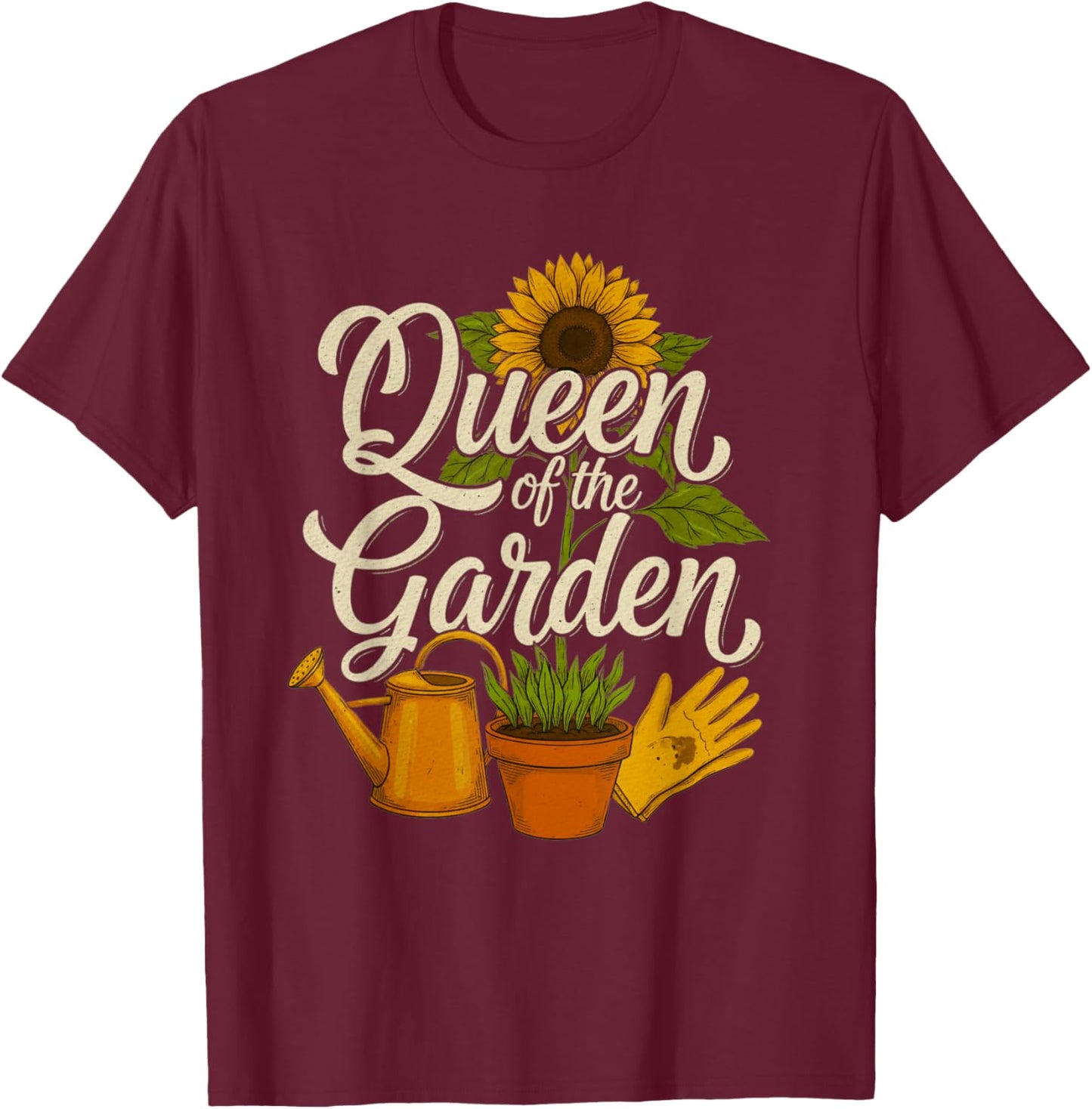 Gardener Gardening Plant Lover Women Garden Nature T-Shirt - T-Shirt | Maroon