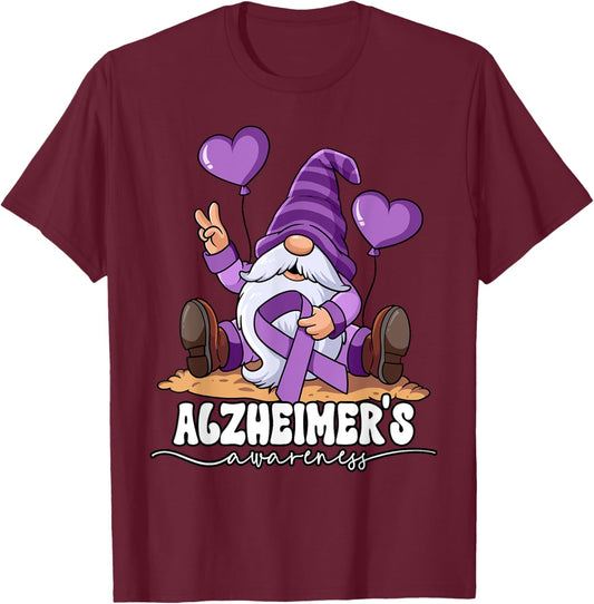 Alzheimer's Awareness T-Shirt - T-Shirt | Maroon