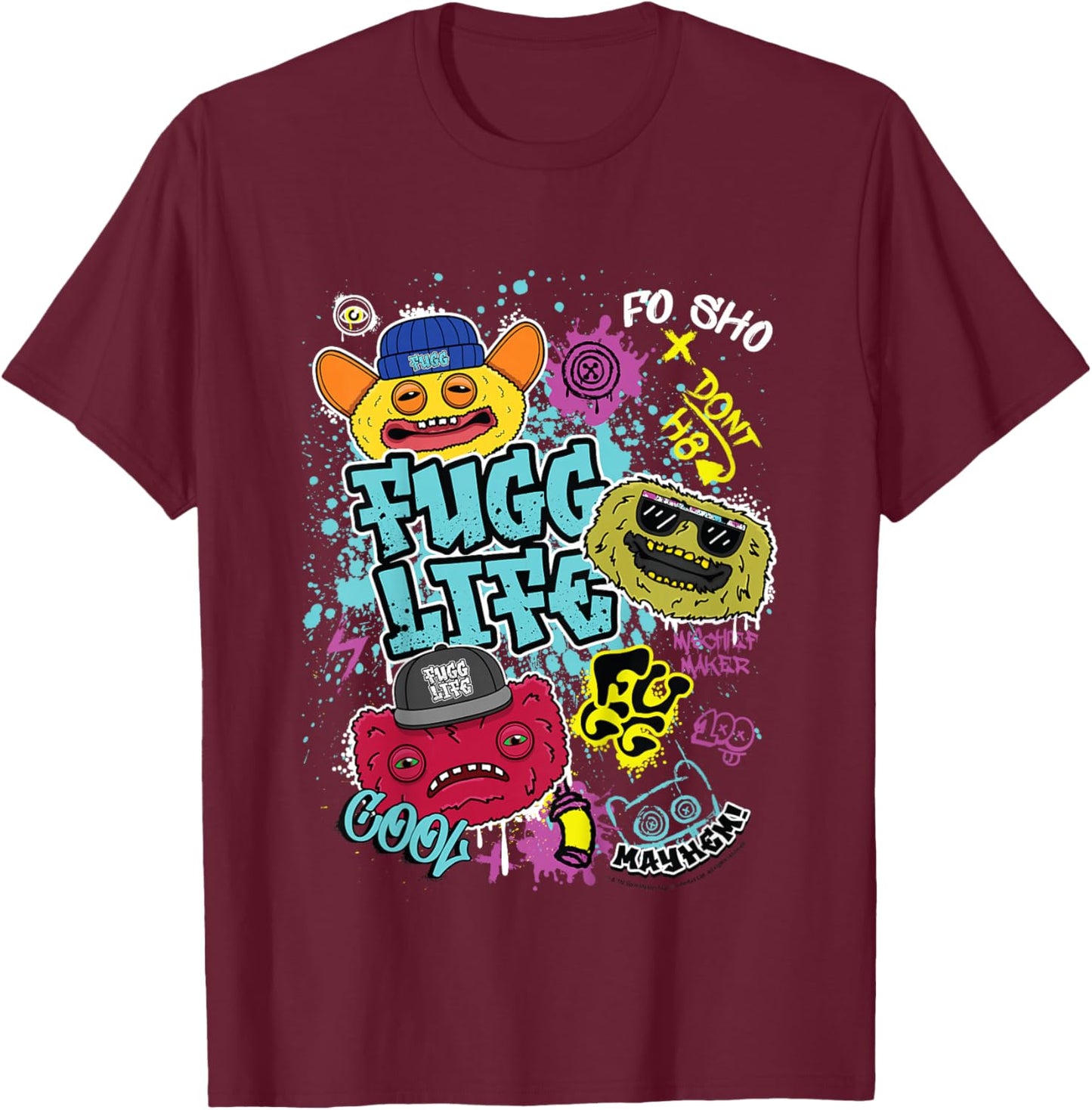 Fugg Life Grin Count Underoo Mcgoo Wide Eyed Weirdo Kids T-Shirt - T-Shirt | Maroon