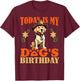 Today is My Dog's Sheriff Labrador Birthday Decorations T-Shirt - T-Shirt | Maroon