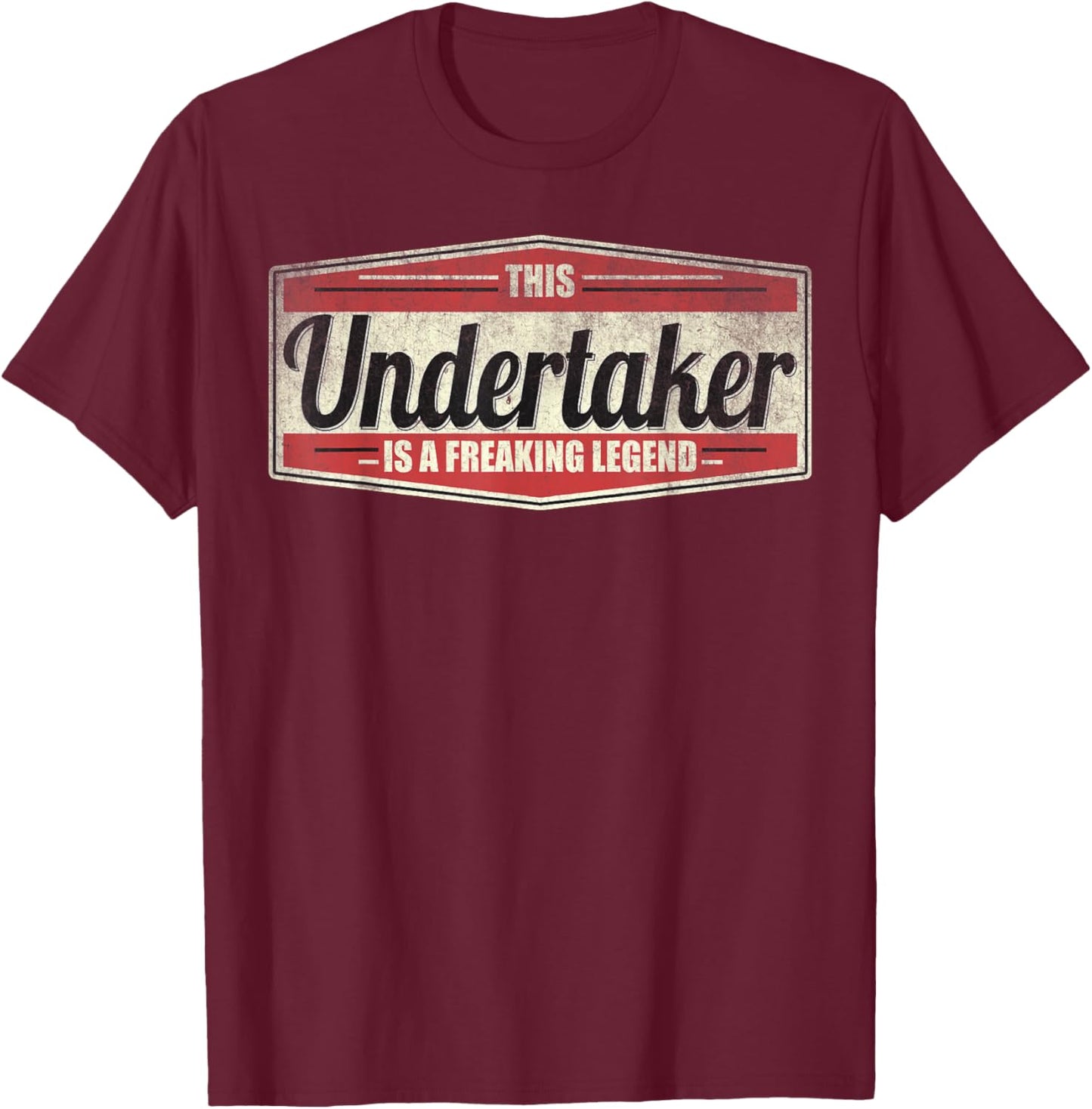 Funny Saying Vintage Undertaker T-Shirt - T-Shirt | Maroon