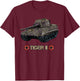 Vintage World War 2 German Tank Tiger 2 II WW2 memorabilia T-Shirt - T-Shirt | Maroon