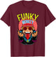 Funky Monkey T-Shirt - T-Shirt | Maroon