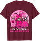 Ghost And Witch Boston Terrier Dog In October We Wear Pink T-Shirt - T-Shirt | Maroon