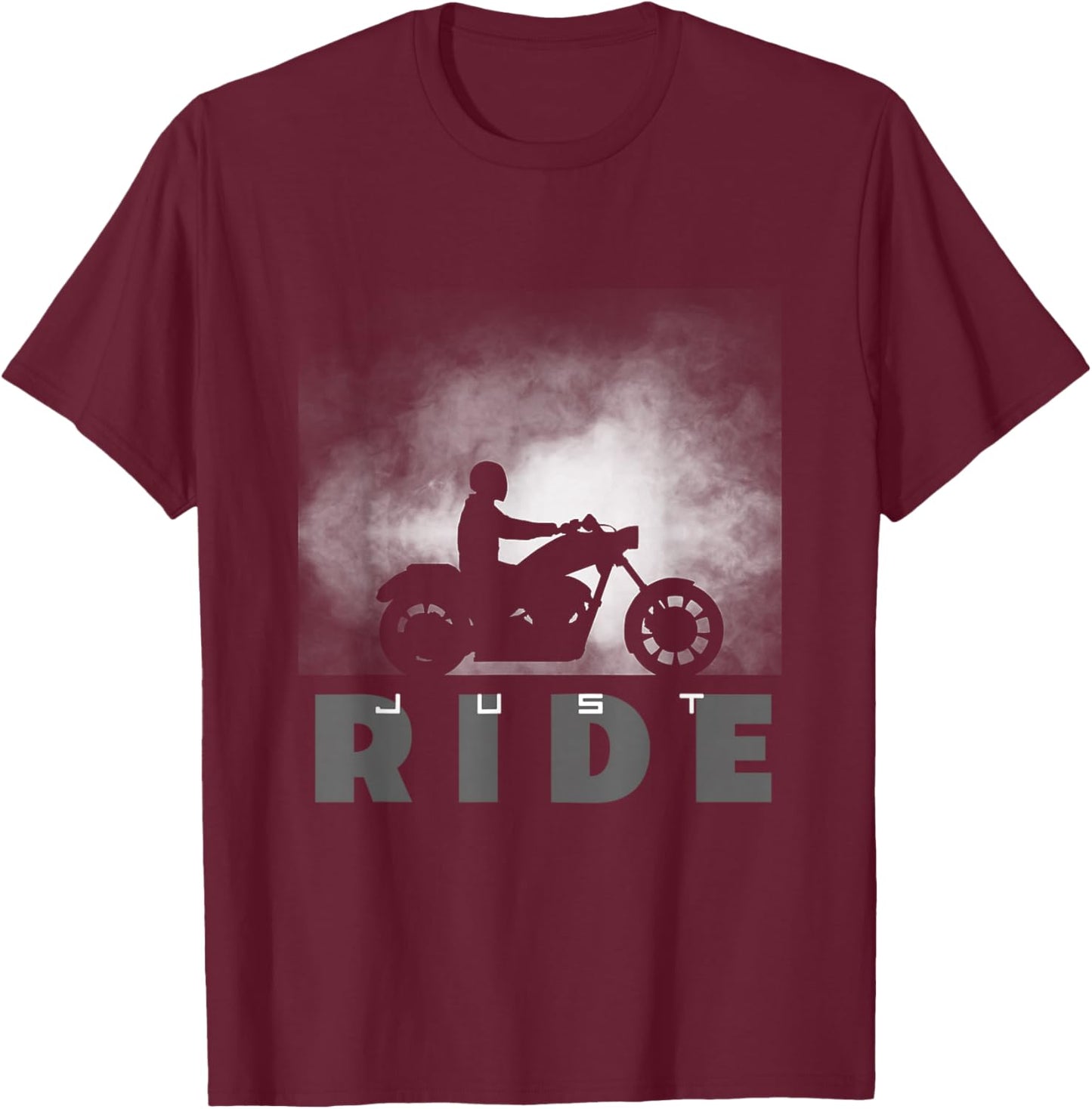 Just Ride Motorcycle Apparel - Biker Motorcycle T-Shirt - T-Shirt | Maroon