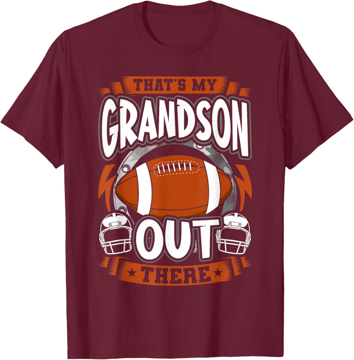 That's my Grandson Out There - Vintage Football T-Shirt - T-Shirt | Maroon