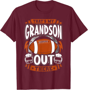 That's my Grandson Out There - Vintage Football T-Shirt - T-Shirt | Maroon