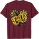 Faith Leopard Cheetah Print Heart Sunflower Christian Faith T-Shirt - T-Shirt | Maroon
