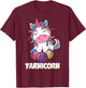 Yarnicorn Unicorn Yarn Art Knitting Lover T-Shirt - T-Shirt | Maroon