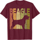 Beagle Vintage Beagle Dog Retro Beagle Lover T-Shirt - T-Shirt | Maroon