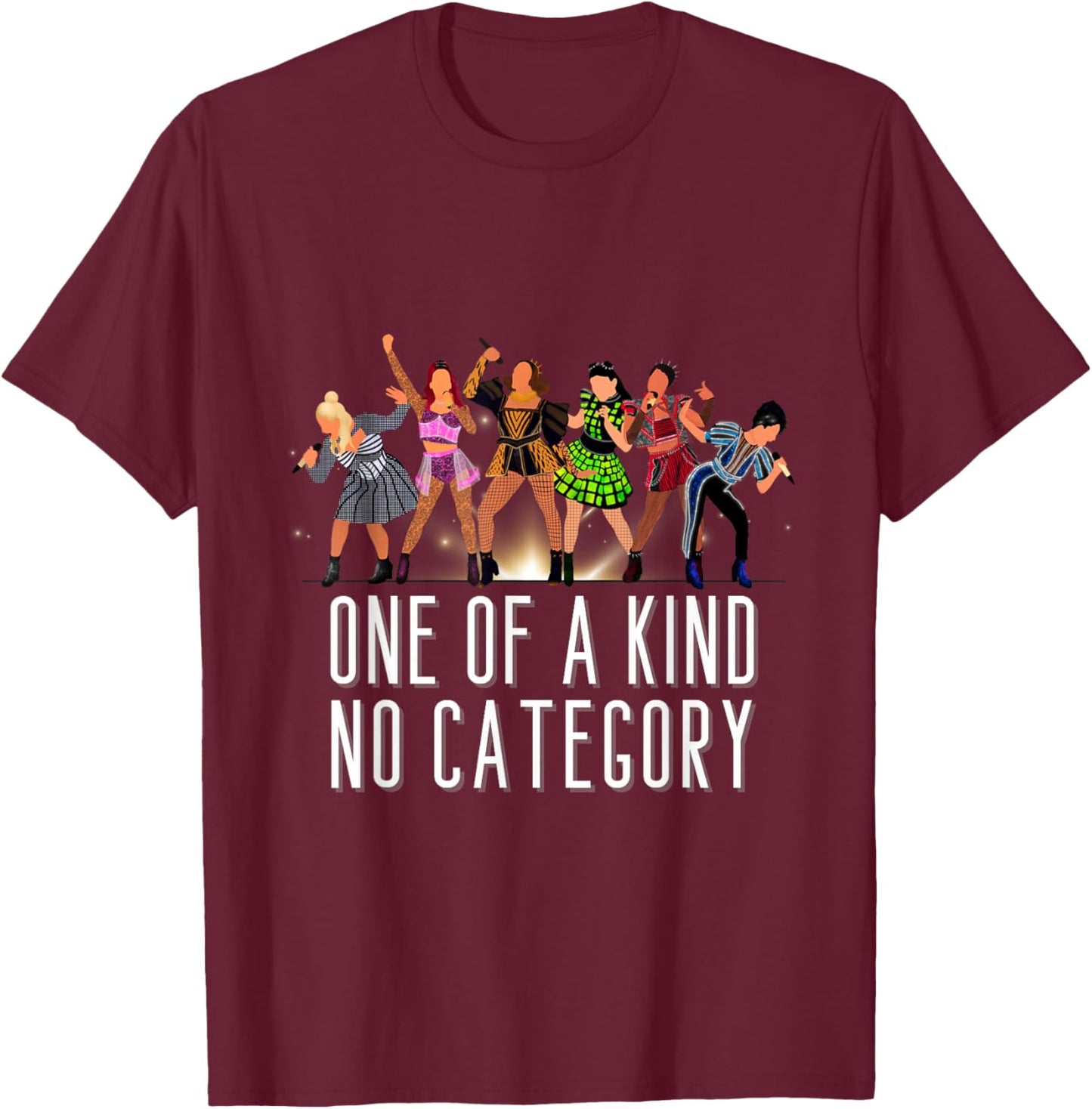 Six One of A Kind Musical Theatre Theater Musicals T-Shirt - T-Shirt | Maroon