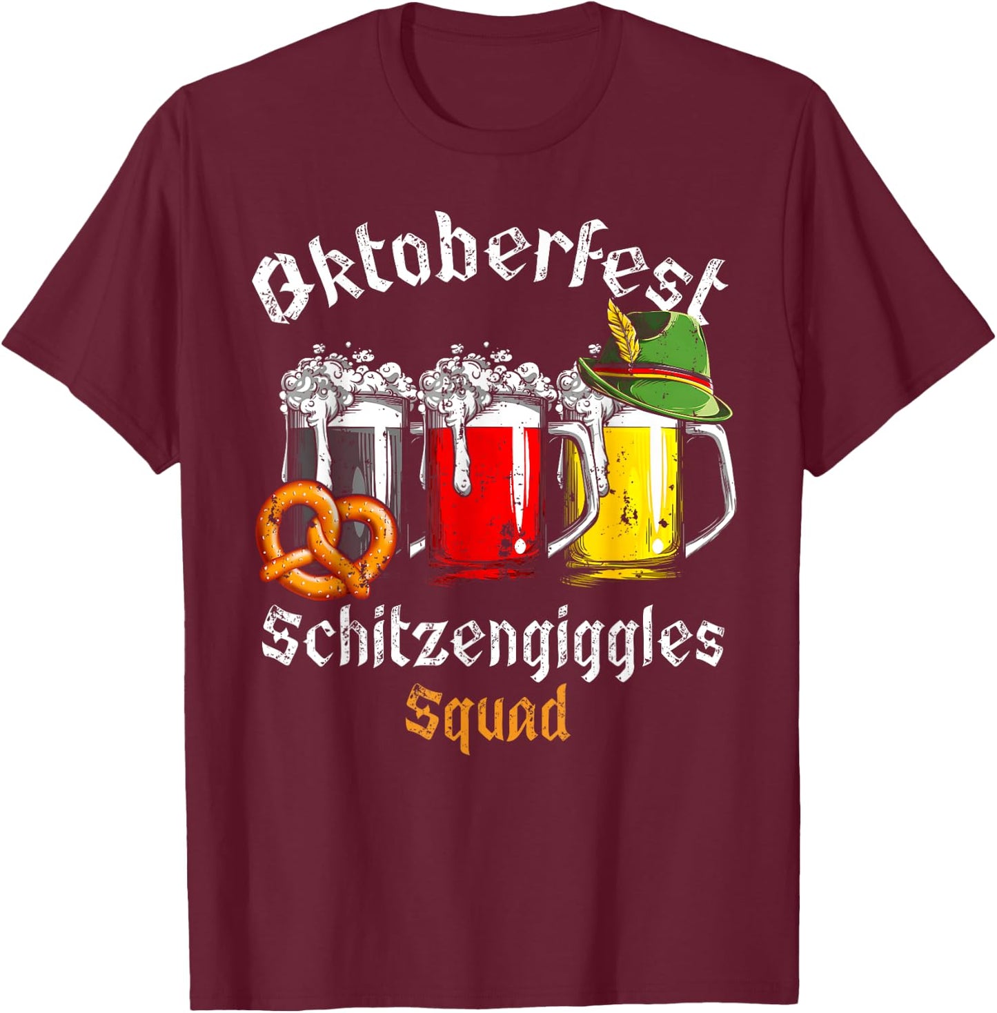 Oktoberfest Squad Germany Funny Festival Beer T-Shirt - T-Shirt | Maroon