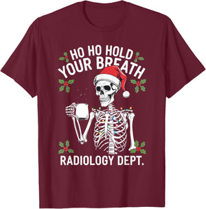 Christmas Radiology Tech Skeleton Xray Tech CT MRI Women T-Shirt - T-Shirt | Maroon