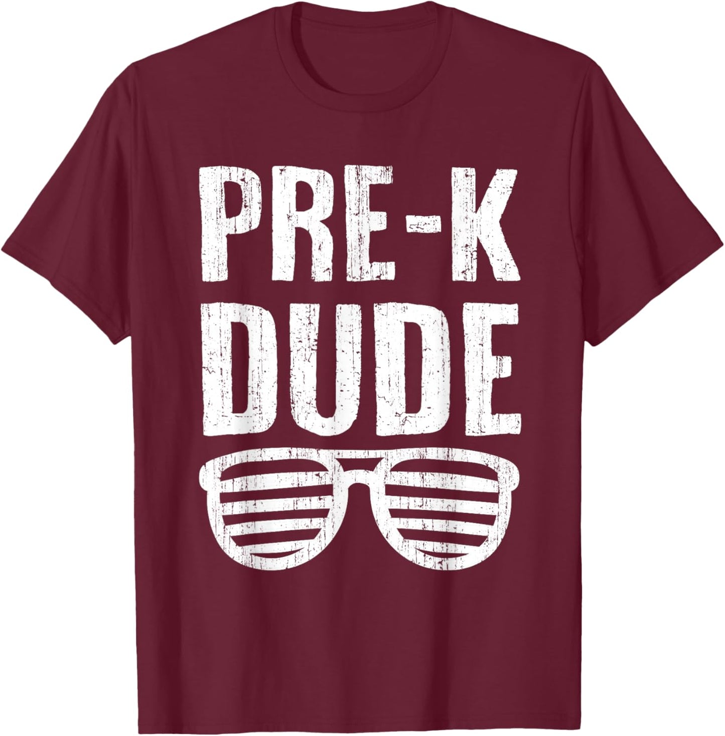 Pre-K Dude Funny First Day Of School Boys Kids T-Shirt - T-Shirt | Maroon