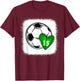 Custom Soccer Mom Number 15 Heart for Mom, Mommy T-Shirt - T-Shirt | Maroon