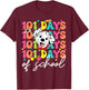 100 Days Of School Dalmatian Dog Boys 100th Day Of School T-Shirt - T-Shirt | Maroon