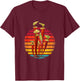 Retro Vintage Sunset Sarracenia Carnivorous Plants T-Shirt - T-Shirt | Maroon