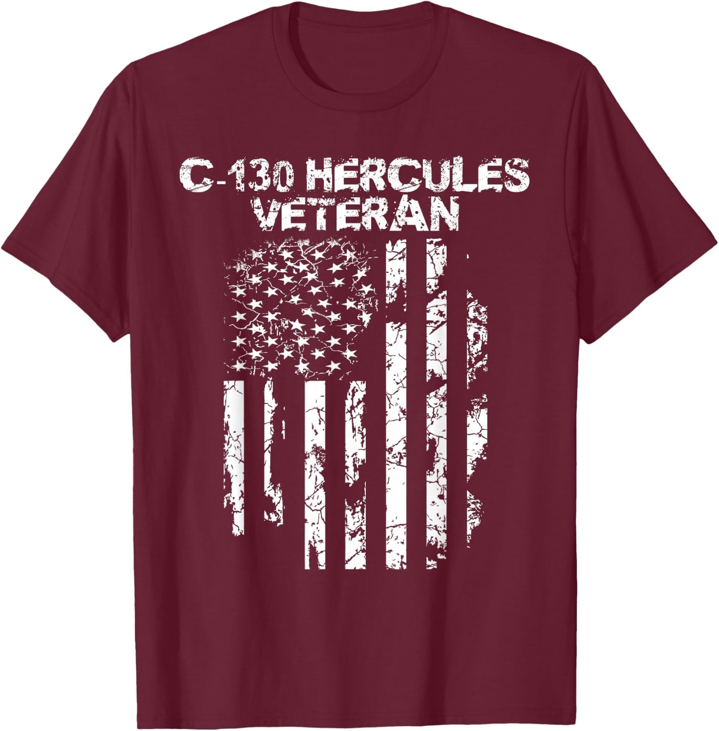 Military Co. C-130 Hercules - Black, Small T-Shirt - T-Shirt | Maroon